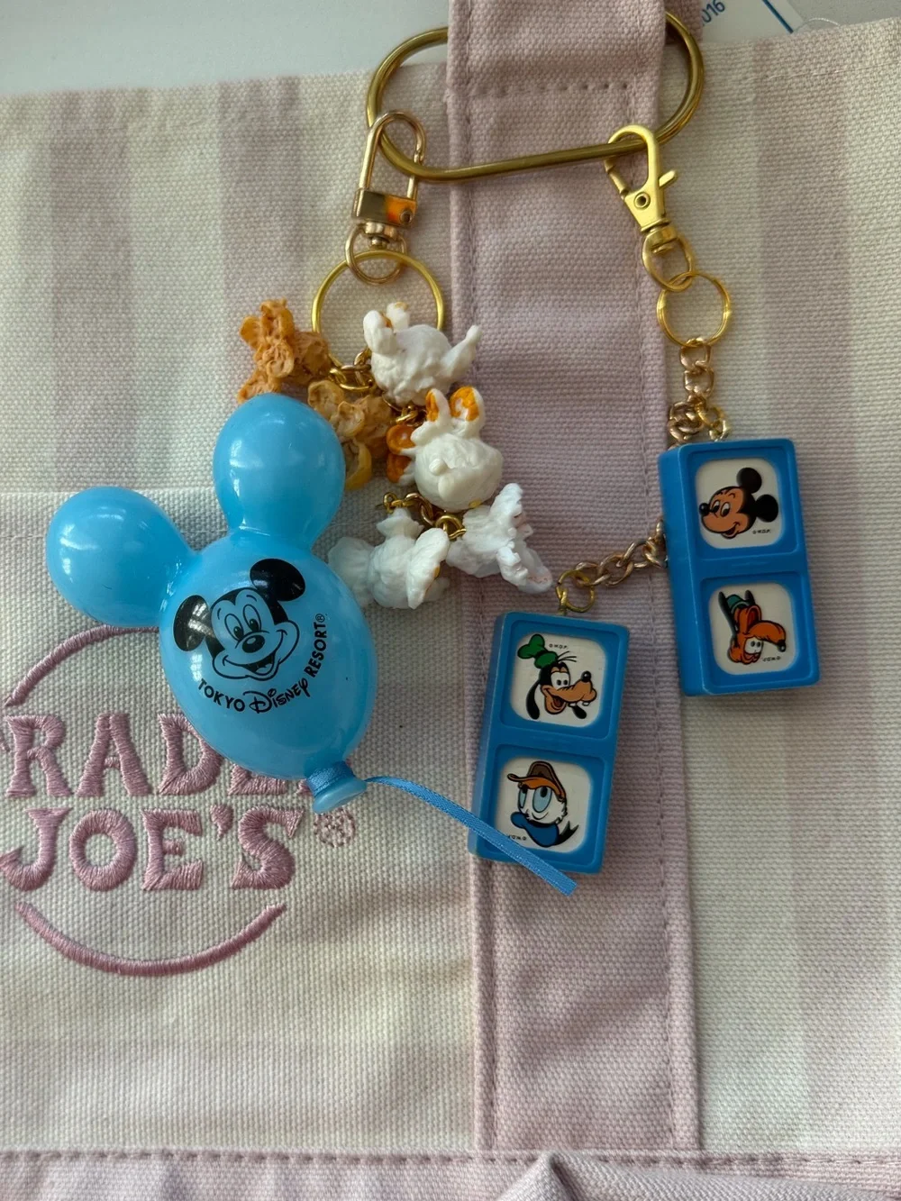 Vintage Disney Domino Bag Charm Keychain